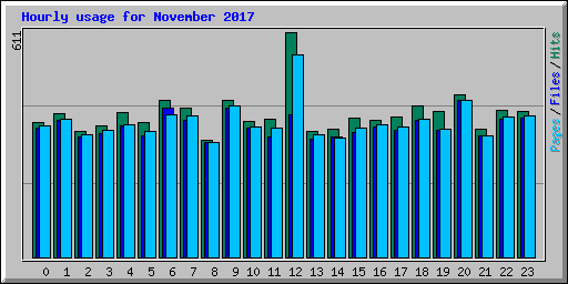 Hourly usage for November 2017